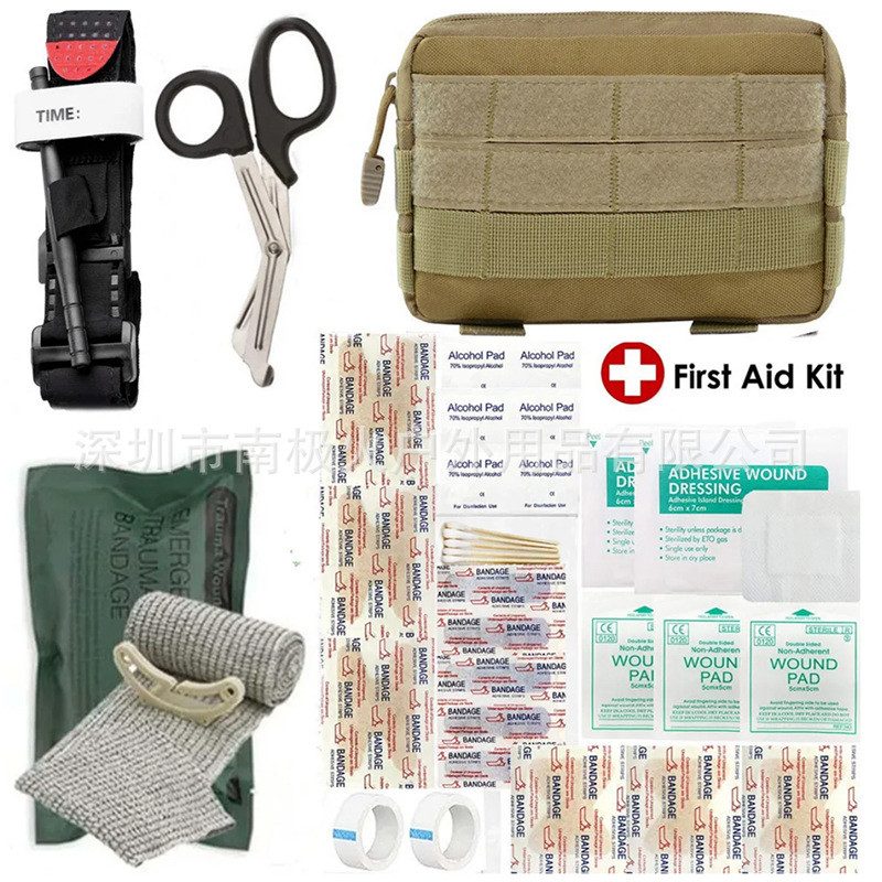 Outdoor First Aid Kit Set Survival Tools Multi-Functional Emergency Gear Outdoor Survival Tactical W