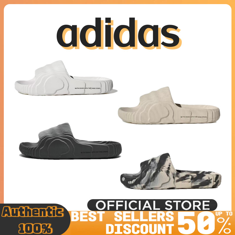 💖Adidas Originals ADILETTE 22 SLIDES Sandals Unisex สวมสบาย กันลื่น ทนทาน