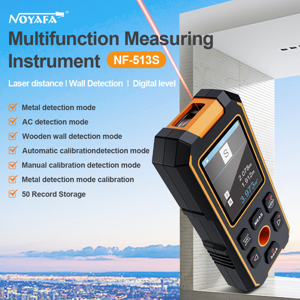 NOYAFA NF-513 S เครื่องตรวจจับโลหะลวด Finder สําหรับตรวจจับสายใต้ดินสายโลหะไม้