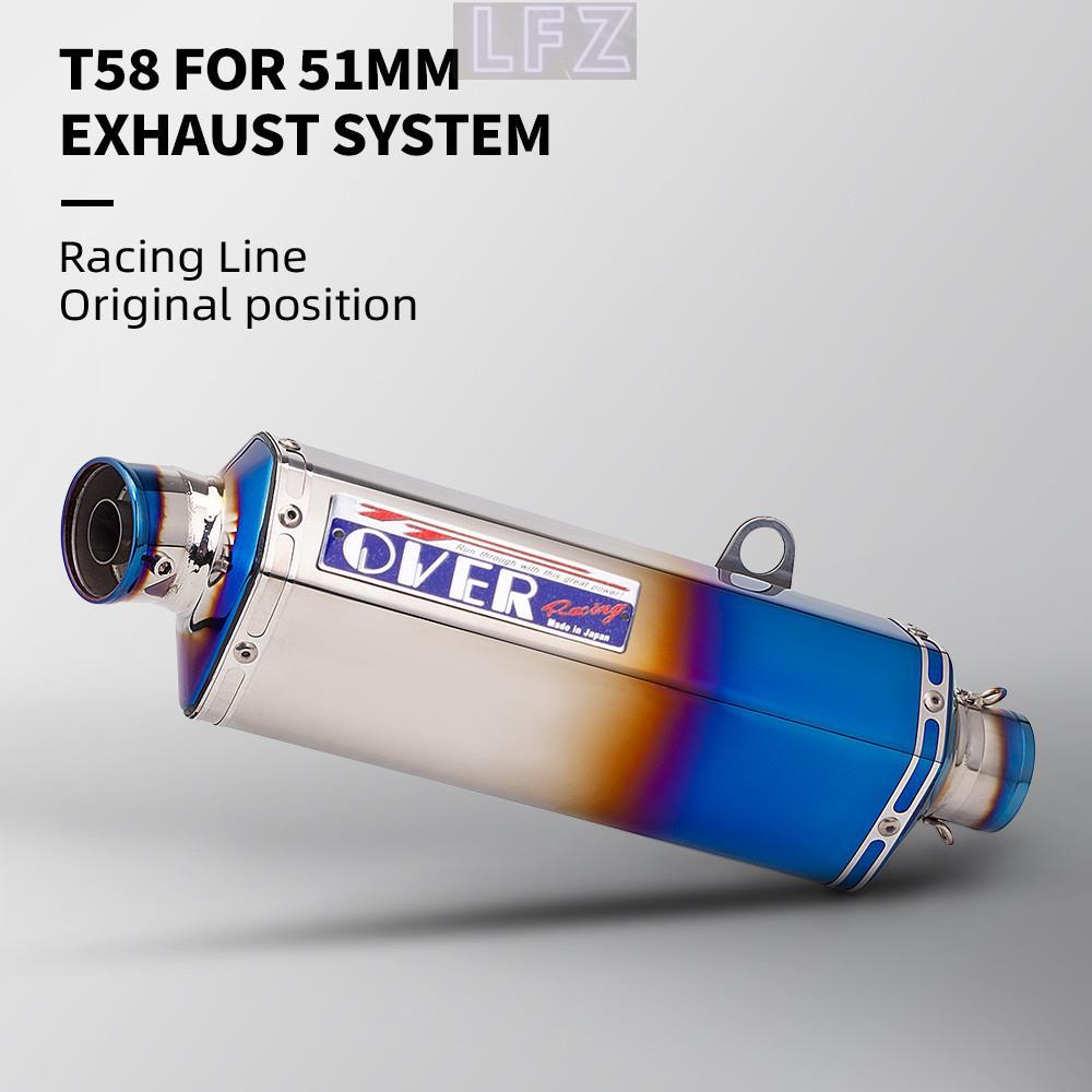 ประสิทธิภาพสูงท่อไอเสีย 51 มม.รถจักรยานยนต์ universal tail ส่วนดัดแปลงท่อไอเสียสําหรับ Z400 ER6N R3 