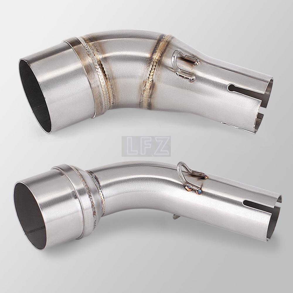 Slip บนท่อไอเสียกลางสําหรับ YZF- R3 R25 MT03 R3 ท่อไอเสียรถจักรยานยนต์ท่อส่วนกลางท่อเหมาะกับท่อไอเสี