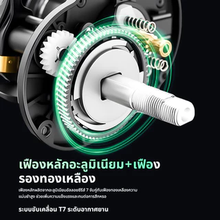 SeaHunter TURBO PRO DC รอกเบท รอกDC เบรกดิจิตอล 5+1BB แรงดึง 5KG อัตราทดเกียร์6.3:1 ตีไกล 155 กรัม ทรง กลม
