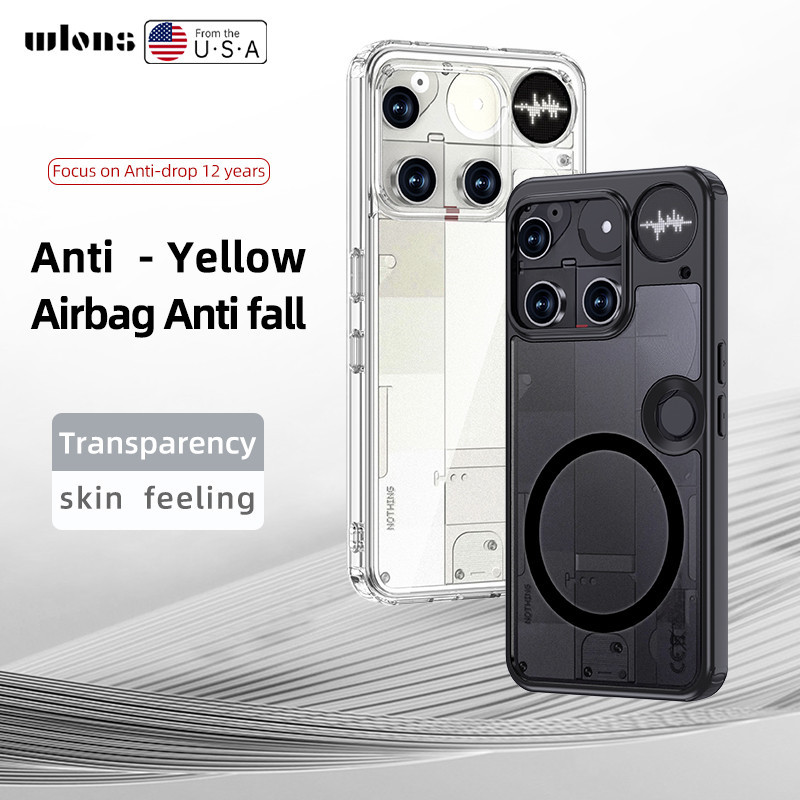 สําหรับ Nothing Phone 3 Case ELVEV พีซีที่ทนทาน + Soft TPU Crystal Clear Matte ทนทานฝาหลังป้องกัน