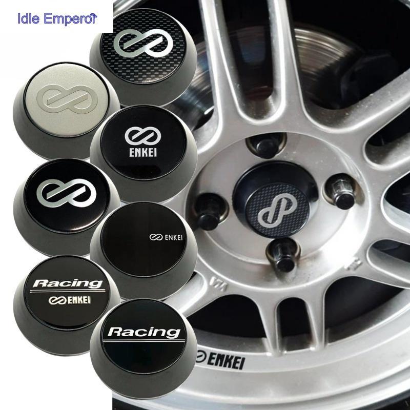 ล้อ DIY1pc 60mm/64/mm65mm/68mm/69mm Enkei center caps Blakc สติกเกอร์ล้อรถCentre Sport Rim Cap Fit ส