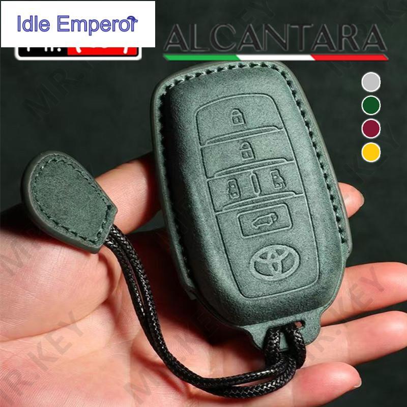 Mr.Key5 ปุ่ม Toyota Alcantara Key Cover Case สําหรับ Noah R90 Voxy Sienta Alphard PREVIA Esquire