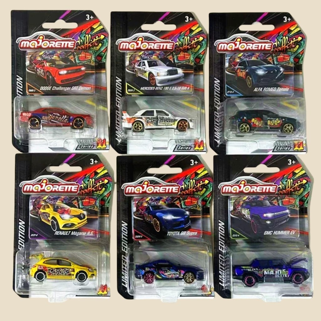 รถโมเดล Majorette Graffiti รุ่นลิมิเต็ดอิดิชั่น – Mercedes-Benz 190E และ Alfa Romeo ขนาด 1:64