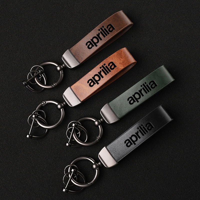 รถหรูหราหนังแท้พวงกุญแจแหวนของขวัญที่กําหนดเองสําหรับ Aprilia SR GT 200 RS125 RSV4 RS660 Tuono 660 R
