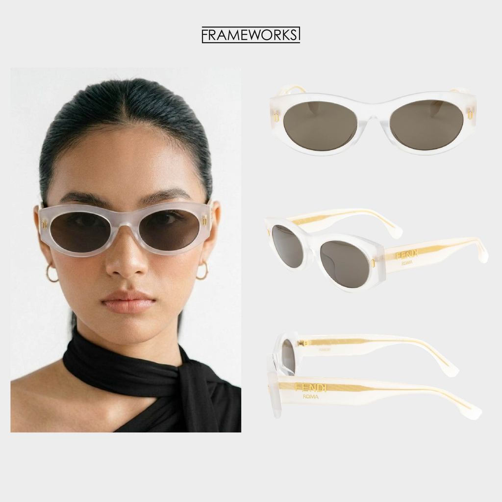 FENDI ROMA แว่นกันแดด รุ่น FE40125F | แท้ มือหนึ่ง กล่องและอุปกรณ์ครบ