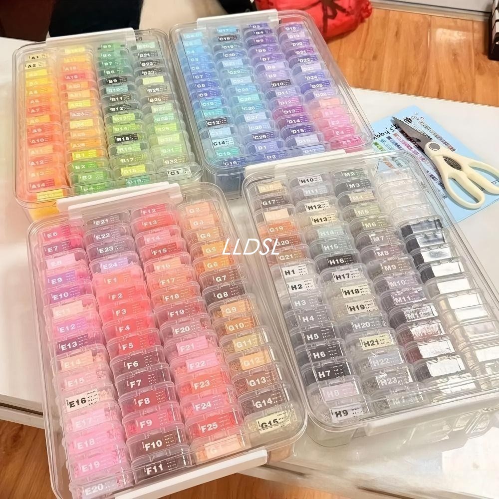 Fuse Beads Organizer Large Capacity 60 Small Boxes Bean Storage Box Easy Access Clip Closure with Co
