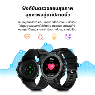 【William】CASGOO GT6 PRO นาฬิกา สมาร์ทวอทช์ ไฟฉาย บลูทูธโทร สนับสนุนเมนูภาษาไทย 1.52 นิ้ว สร้อยข้อมือสุขภาพ สมาร์ทวอทช์