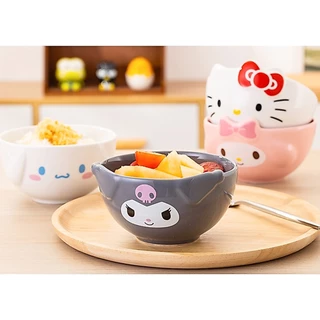 พร้อมส่ง💕 ชามเซรามิก หน้าการ์ตูน Sanrio ขนาด 5นิ้ว ลิขสิทธิ์แท้ ชามข้าว ถ้วยซุป น่ารัก | Bluerubystore