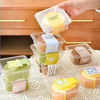 กล่องพลาสติกเหลี่ยมใส ฝาเรียบ มี 2 ขนาด M020 / M021 แพค 50 ใบ