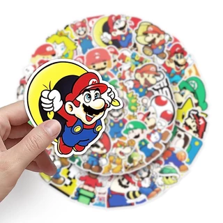 53 ชิ้นตลก SuperMario สติกเกอร์กันน้ํา DIY สําหรับโทรศัพท์แล็ปท็อปรถสติกเกอร์ Creative Home Decal