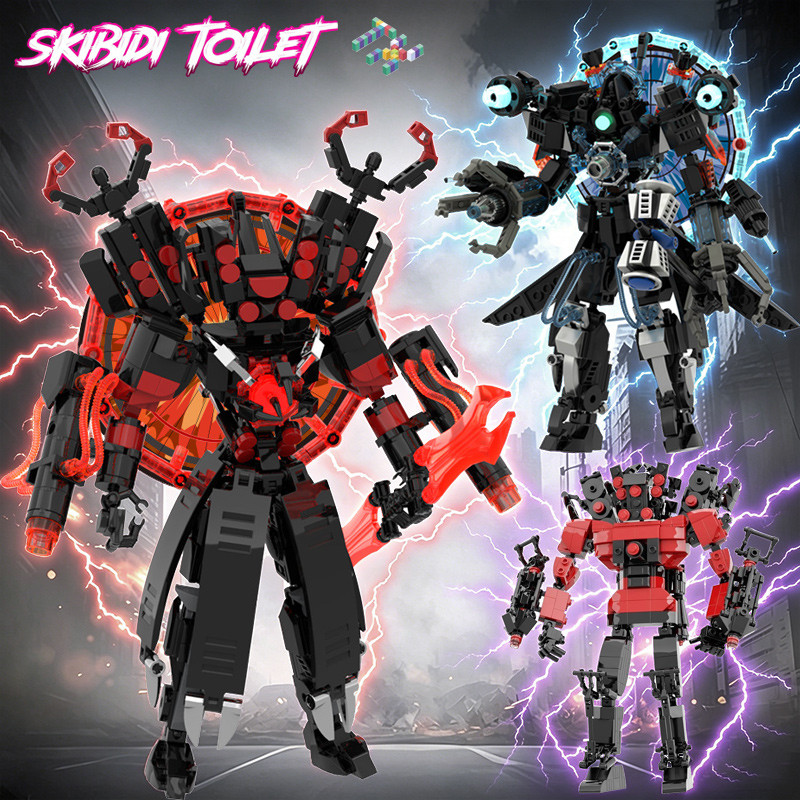 พร้อมส่ง เรโก้ skibidi toilet toysเกมฝึกสมอง titan tv man clock man speaker man camera man ชุดตัวต่อ