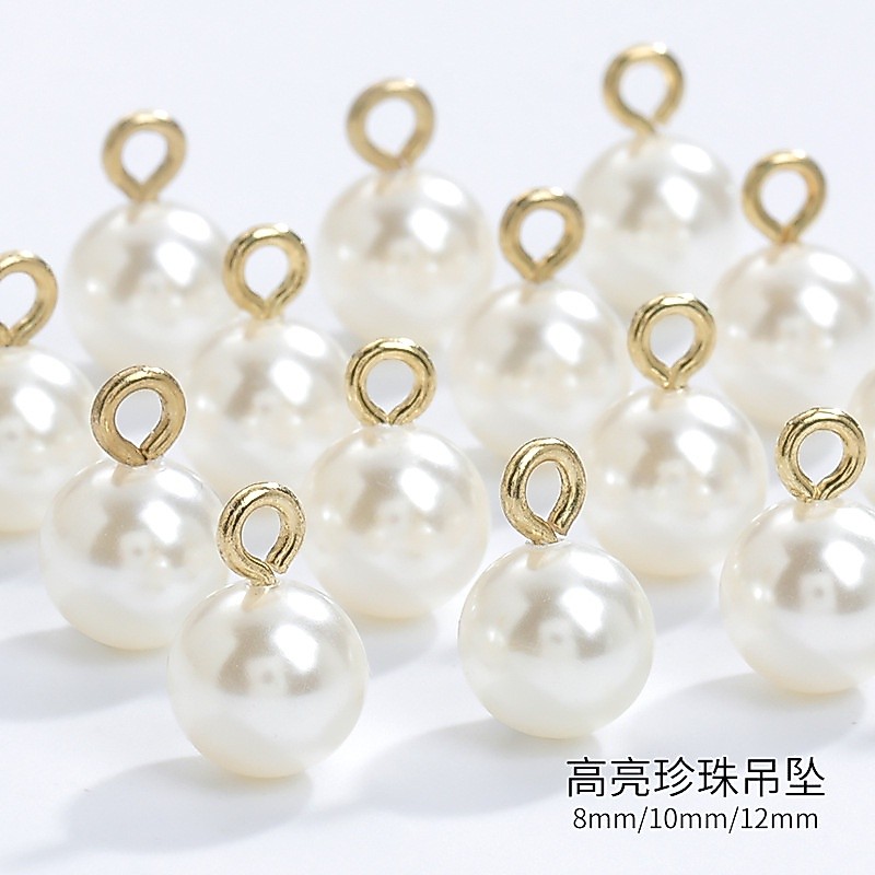 จี้ไข่มุก ไฮไลท์ ทรงกลม มีซิป แฮนด์เมด DIY รูปที่ 6
