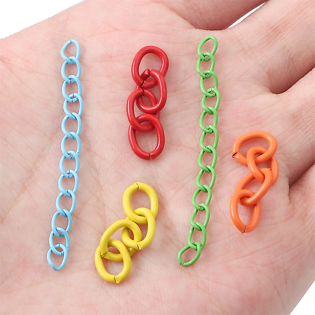 สายโซ่ต่อขยาย สําหรับทําเครื่องประดับ พวงกุญแจ DIY รูปที่ 2