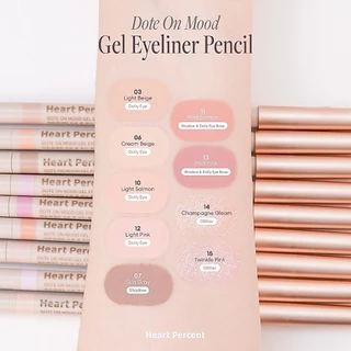 Heart Percent Gel Eyeliner Pencil #ฮาร์ทเปอร์เซ็นต์ #ดินสอเขียนขอบตาเนื้อเจล #อายไลเนอร์