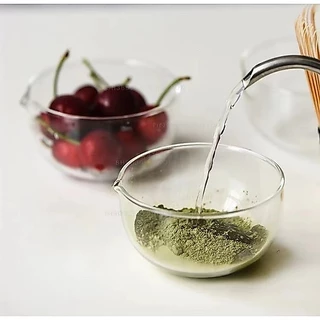 ถ้วยชงชามัทฉะมีปาก วัสดุแก้ว ขนาด 350 มล. อุปกรณ์ชงมัทฉะญี่ปุ่น Matcha bowl