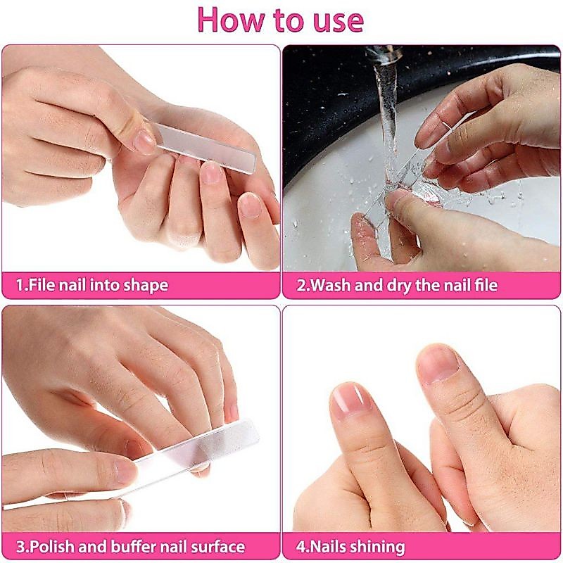 GLASS NAIL FILE/NAIL CLEANING/MORE SHINE NAILS