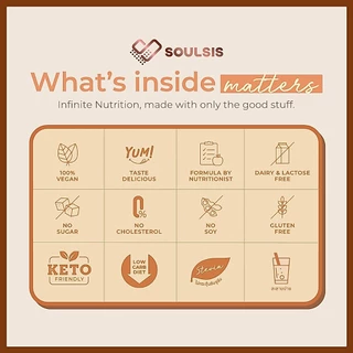 Soulsis Plant Protein โปรตีนพืช สูตรBio-Fiber รสMelon เมล่อน แทนมื้ออาหาร เจ สร้างกล้ามเนื้อ