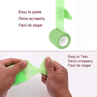 1 ชิ้น ที่มีสีสัน กีฬา กาวในตัว ผ้าพันแผล ยืดหยุ่น เทป Elastoplast สําหรับสนับเข่า สนับข้อเท้านิ้ว ปาล์ม ช่วยชุดเครื่องมือสัตว์เลี้ยง อบอุ่น