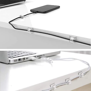 10/30/50 ชิ้น Self-กาวผู้ถือสายเคเบิล - ชาร์จข้อมูลเส้น Fixer คลิป - Home Desktop Organizer