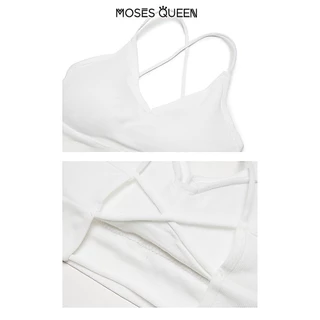 MOSESQUEEN บาร์ เปลือย เสื้อชั้นในสตรี ผู้หญิง ฤดูร้อนใหม่ความปรารถนาบริสุทธิ์เซ็กซี่ด้านบนพร้อมเบาะหน้าอกและด้านหลังที่สวยงาม #66638