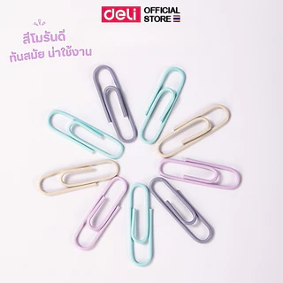 ลวดเสียบกระดาษ Deli คลิปหนีบกระดาษ บรรจุ 160 ตัว/กระปุก คลิปเสียบกระดาษ ขนาด 29mm อุปกรณ์สำนักงาน อุปกรณ์เครื่องเขียน
