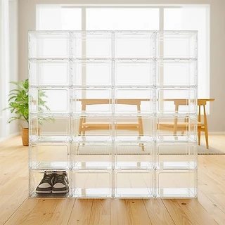 GREENIKA กล่องรองเท้าใส 10pcs เก็บรองเท้าเป็นระเบียบ สวยหรู ใช้งานง่ายทันที เก็บรองเท้าได้ทุกรูปแบบ