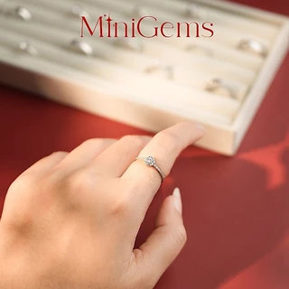 MiniGems แหวน เงินแท้ 92.5 เพชรสวิส(CZ) แหวนคู่ แหวนแต่งงาน แหวนผู้หญิง แหวนผู้ชาย 08913