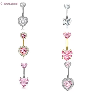 Cheesenm Simple Heart Navel แหวนผู้หญิงแฟชั่น Belly ปุ่มแหวนเซ็กซี่เจาะประณีตเครื่องประดับ Navel แหวนของขวัญ TH