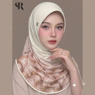 🌼 ผ้าคลุมฮิญาบ รุ่นผ้ายืดพิมพ์ลาย ไซส์M syukron 🌼