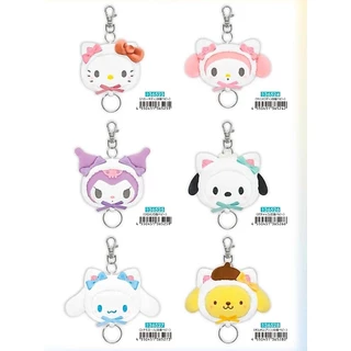 🇯🇵 พวงกุญแจยาง ลาย Sanrio สินค้านำเขเาจากญี่ปุ่นแท้ มีสลิงดึงยืดไปไขกุญแจได้ หรือเอาไว้ห้อยบัตรได้💜