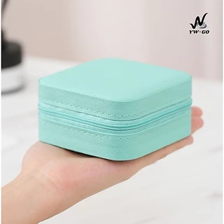 13สี กล่องเครื่องประดับ แบบพกพา แหวน ต่างหู สร้อยคอ กล่องเก็บของ สไตล์เกาหลี มีซิป (พร้อมส่ง)G2785