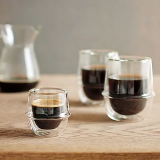 แก้วกาแฟ แก้วสองชั้น สไตล์คาเฟ่ กันความร้อน ใส่ได้ทั้งร้อนเย็น แก้วทรงกลม แก้วทรงสูง ทรงเตี้ย แก้วใส่มัทฉะ แก้วใส