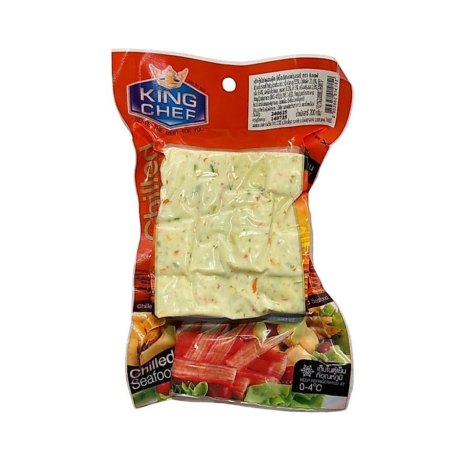 คิงเชฟ เต้าหู้ปลาผสมผัก King Chef Fish Tofu Veggie 200g.