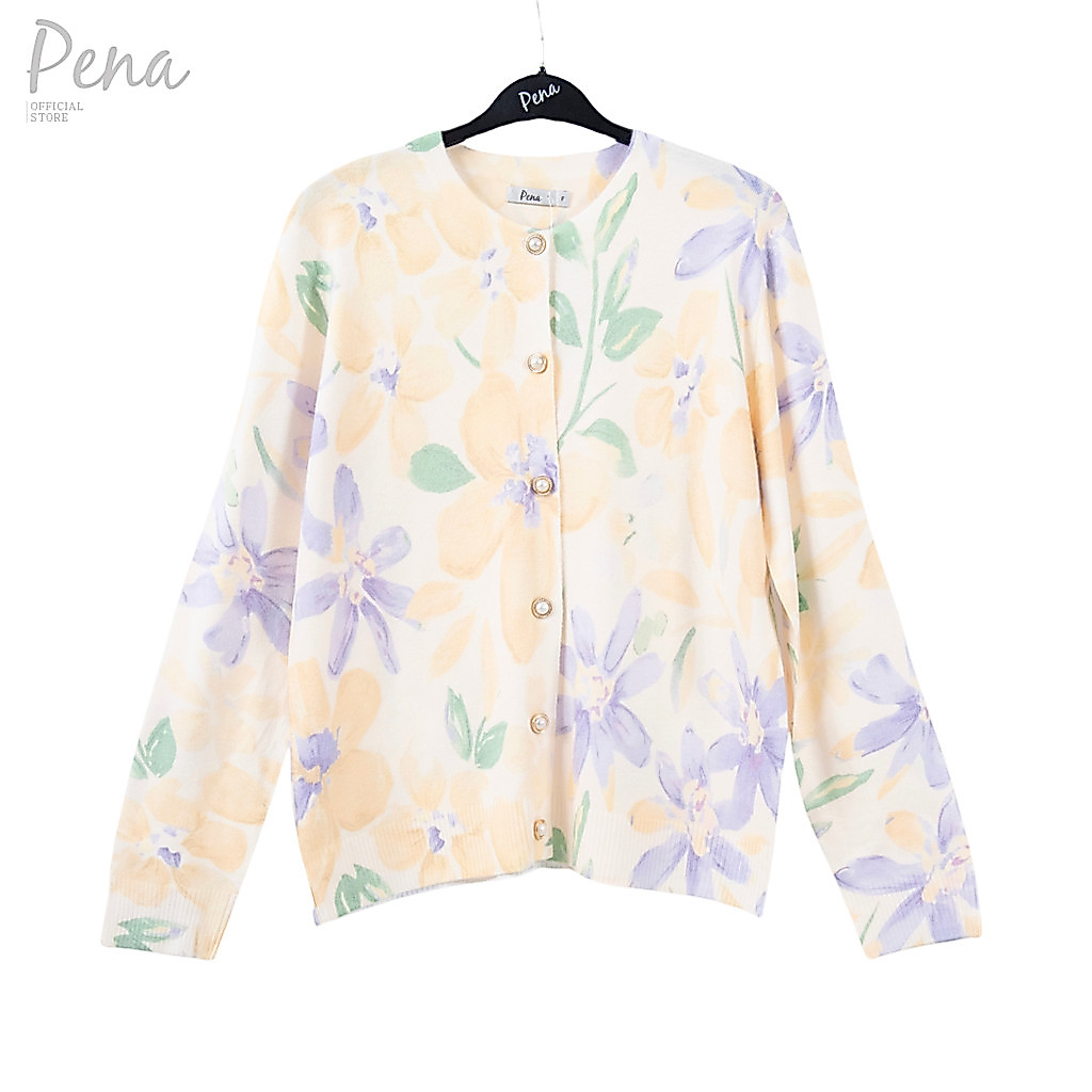 Pena house เสื้อคลุมคาดิแกนผ้า Knit พิมพ์ลาย POLW102502