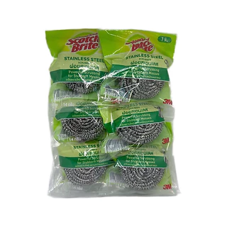 3M™ Scotch-Brite® สก๊อตช์-ไบรต์ ฝอยสเตนเลส, ขนาด 14 ก., แพ็ค 6 ชิ้น