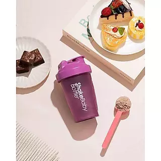 แก้ว Shake Baby Bottle [7 สีให้เลือก] [ชมพู/ขาว/ม่วง/เขียว/เทา/เหลือง] ของแท้จากเกาหลี แก้วเชคโปรตีน ขวดเชค ขวดชง [1 ใบ]