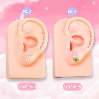 HanaHime.Earrings - ต่างหูเรืองแสง โบว์ ผีเสื้อ ดอกไม้ set2 ต่างหูก้านพลาสติก