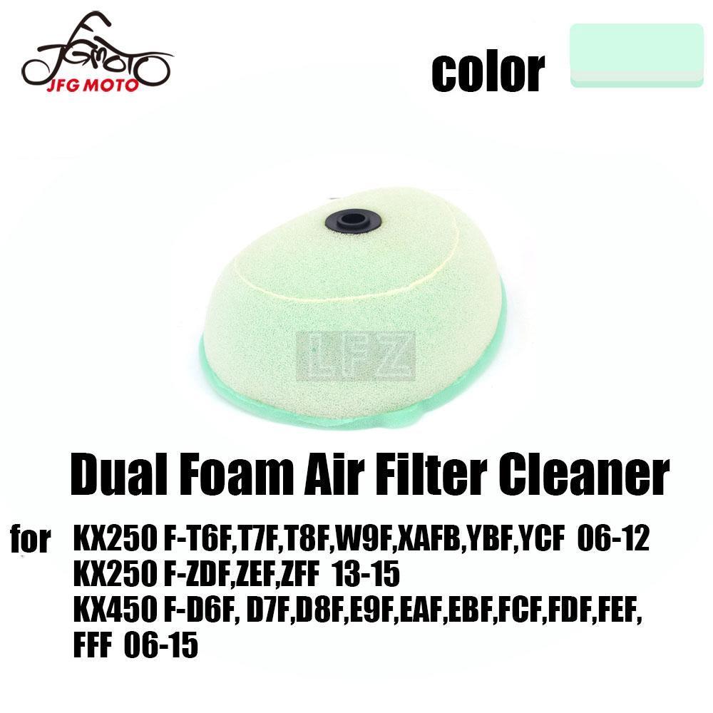 Dual Foam Air Filter Cleaner For KX250F KX450F KXF250 KXF450 KXF Motocross Enduro Supermoto MX SM Of