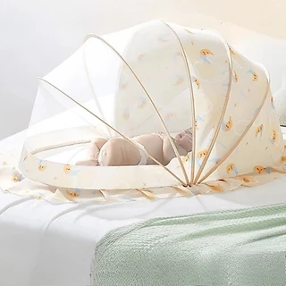 Berma Baby ผ้าคลุมมุ้งเด็ก มุ้งพับได้ มีที่บังแสง ป้องกัน 360° ระบายอากาศดี สำหรับทารกแรกเกิด