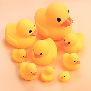 GeeToy XS/S/M/L 4 ใน 1 เป็ดของเล่นมินิยางเป็ด สควีค โฟลต ของเล่นสําหรับของขวัญเด็ก