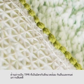 พรมยาว วัสดุแคชเมียร์เลียนแบบ 3D ลวดลายหญ้าสีเขียวทรงรี 50*100/60*120/60*180cm นุ่มสบายและซึมซับได้สูง พรมขนนุ่ม