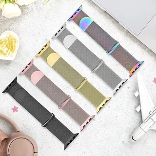 สายรัดโลหะสแตนเลส Milanese Loop สำหรับ for Smartwatch Ultra 3 2 Series 11 10 9 8 7 SE 6 IWatch 49 46 45 44 42 41 40 มม