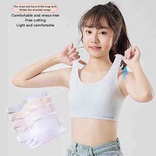 【จัดส่งจากประเทศไทย】ชุดชั้นในคุณภาพสูง น้ำหนักเบา ไม่มีรอยต่อ เหมาะสำหรับเด็กผู้หญิง มีเบาะออกแบบมาสำหรับเด็ก