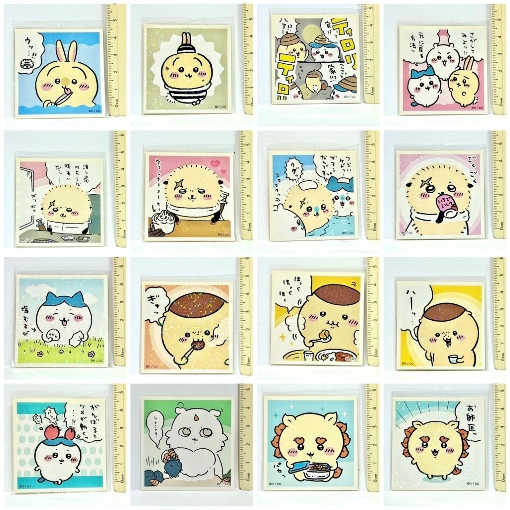 ของแท้ พร้อมส่ง ส่งไว ลิขสิทธิ์ สติกเกอร์ ตกแต่ง สวยงาม ของชำร่วย ของขวัญ คำอวยพร โน๊ต Chiikawa Usagi Hachiware Momonga