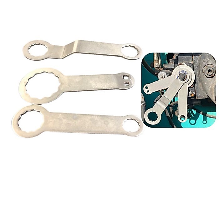 3pcs Excavator Hoist Flow Adjustment Wrench Tool for Kawasaki Hydraulic Pump K3V112 K3V63
