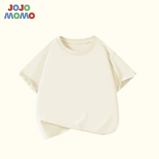 【ส่งในวันเดียวกัน】เสื้อยืดเด็กแขนสั้น สีพื้น 9 สีให้เลือก (ขาว-ดำ-ชมพู-ส้มอ่อน-ฟ้า-เขียว-น้ำตาล-แดง-ม่วง) ผ้าฝ้าย 100% ระบายอากาศดี ใส่สบาย แบบ Unisex