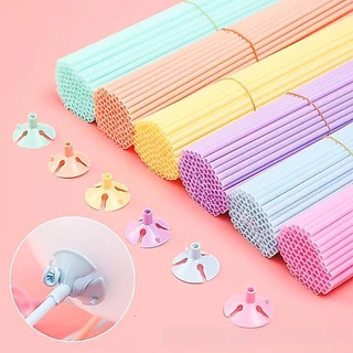 100pcs Party ก้านลูกโป่งยาง PVC แบบหนา และหนา ขนาด 40 ซม. สําหรับตกแต่งปาร์ตี้